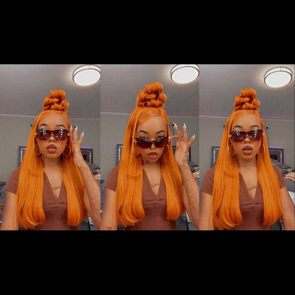 24” Ginger 4x4 T-Part Lace Closure Human Hair Wig - Picture 4 of 4